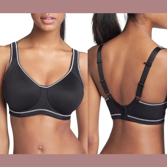 NWT $72 Freya Active‎ [ 38J US ] Underwire Sports Bra in Storm Black - Picture 1 of 12